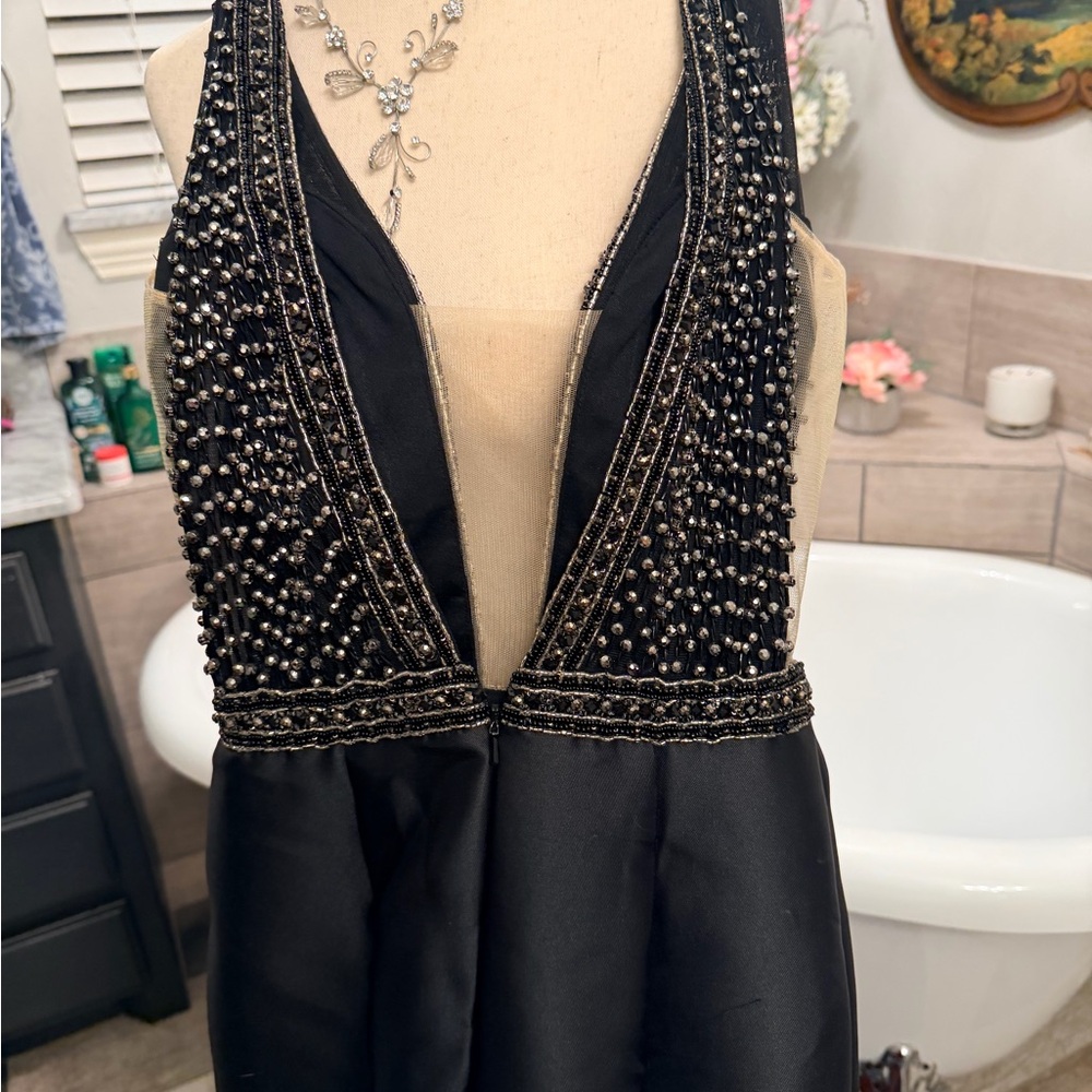 Vienna Prom Black Gown with Beaded Bodice - Picture 12 of 12